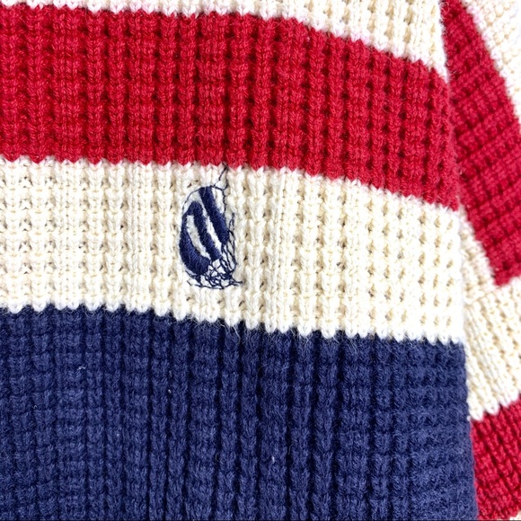 L Knitted Nautica Sweater Large striped - Picture 8 of 8
